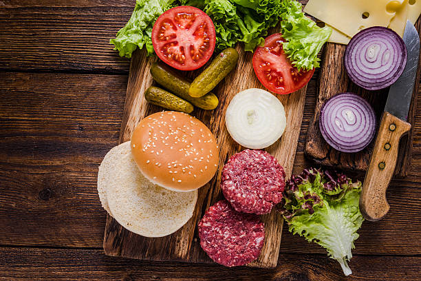 istock Homemade burgers ingredients 515517302