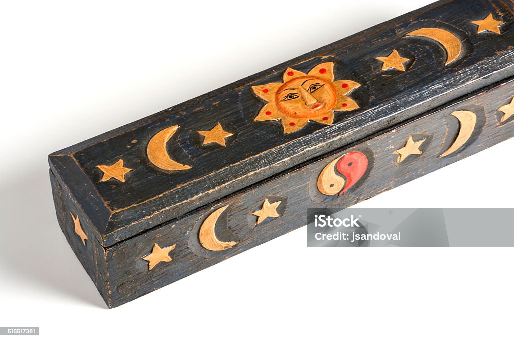 Indian Carved Wood Box For Incense Storage Stock Photo - Download