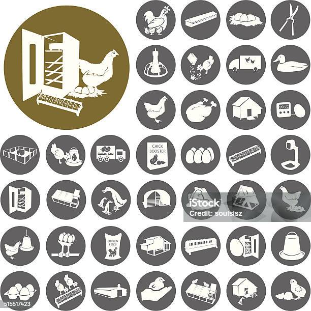 The Figure Shows The Chicken Poultry Icons Set Illustration Eps Stock Illustration - Download Image Now