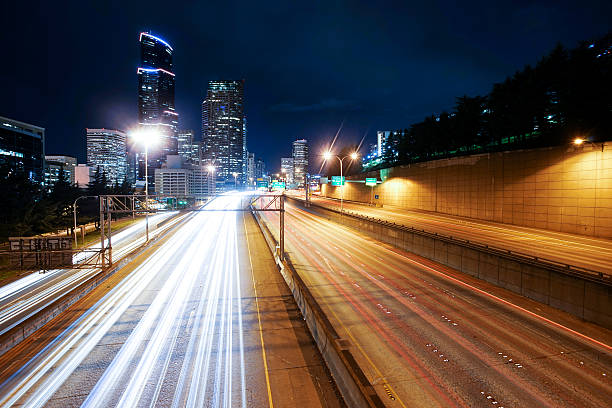 istock traffic on cityroad through modern buildings in seattle 515518276