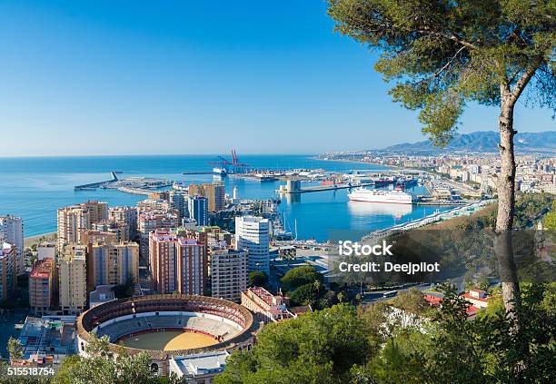 Aerial View Of The City Of Malaga Andalucia Spain Stock Photo - Download Image Now - Málaga - Málaga Province, Málaga Province, Spain