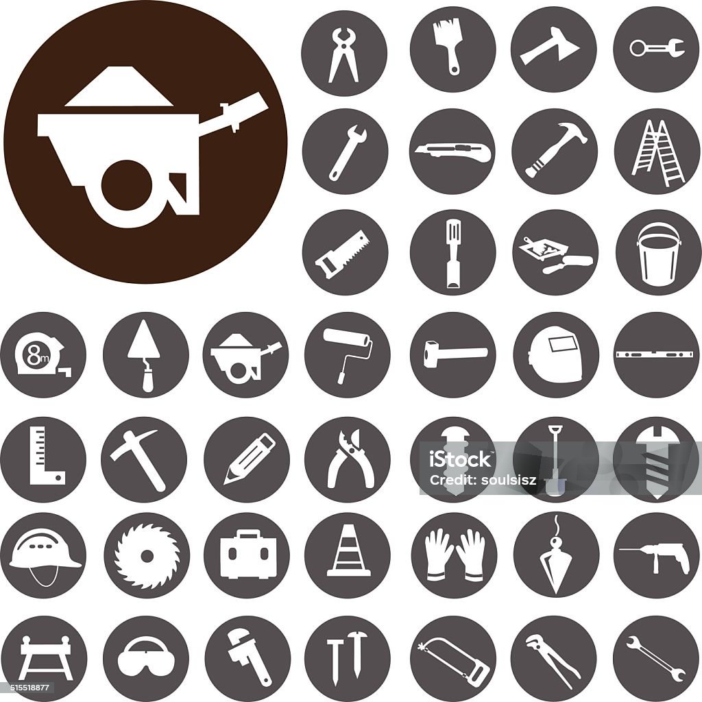 Work Tools icons set. Illustration eps10 Child stock vector