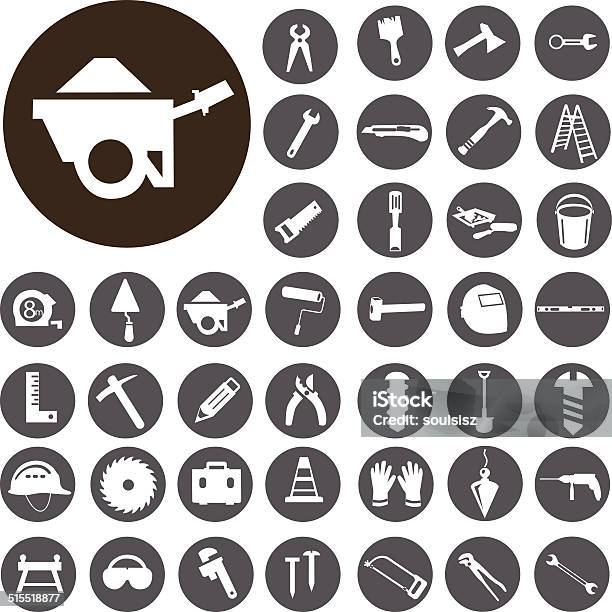 Work Tools Icons Set Illustration Eps10 Stock Illustration - Download Image Now - Child, Clip Art, Collection