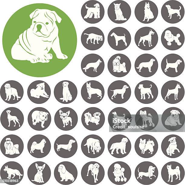 Dog Silhouette Icon Symbol Illustration Eps10 Stock Illustration - Download Image Now - Dog, Golden Retriever, Human Face