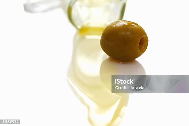 Olive Oil With Olives Stock Photo - Download Image Now - Close-up, Color Image, Cut Out