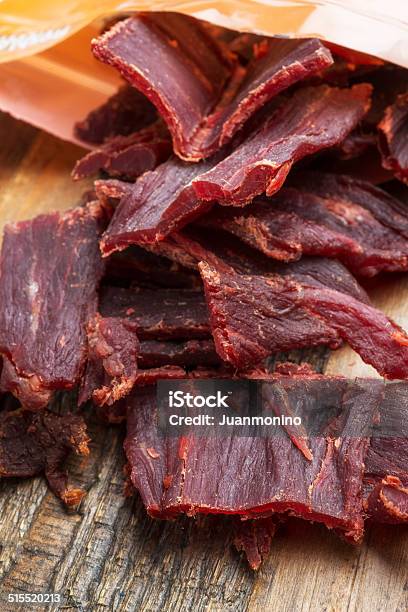 Beef Jerky Stock Photo - Download Image Now - American Culture, Appetizer, Bar - Drink Establishment