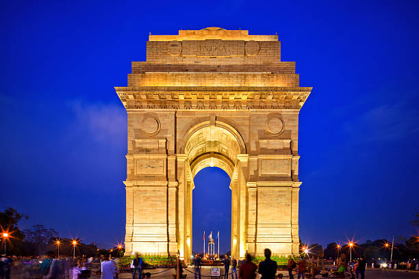 istock India Gate in New Dehli at dusk 515520623