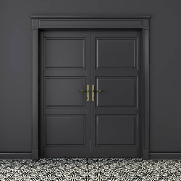 istock Classic door in a gray interior 515521186