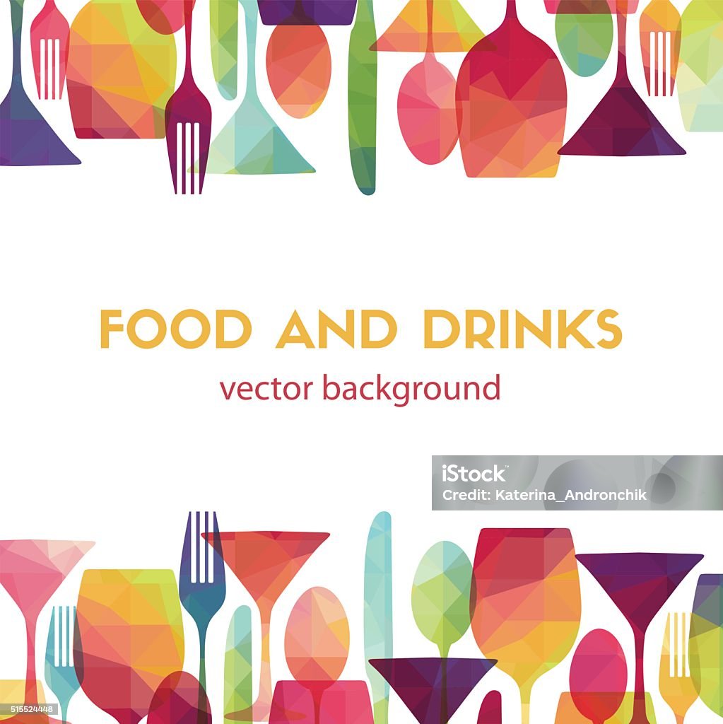 Repas et boissons. illustration de vecteur - clipart vectoriel de Invitation libre de droits