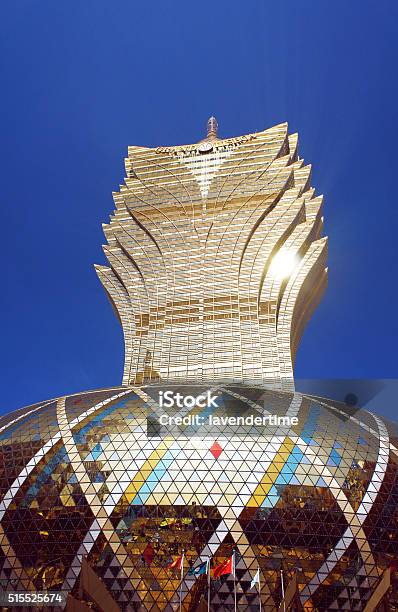 Tallest Macau Building Grand Lisboa Casino Stock Photo - Download Image Now - Architecture, Arts Culture and Entertainment, Asia