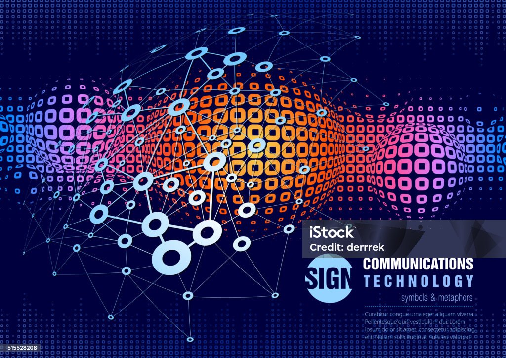 Comms Tech Computer Background Communications Technology Stock Illustration - Download Image Now ...