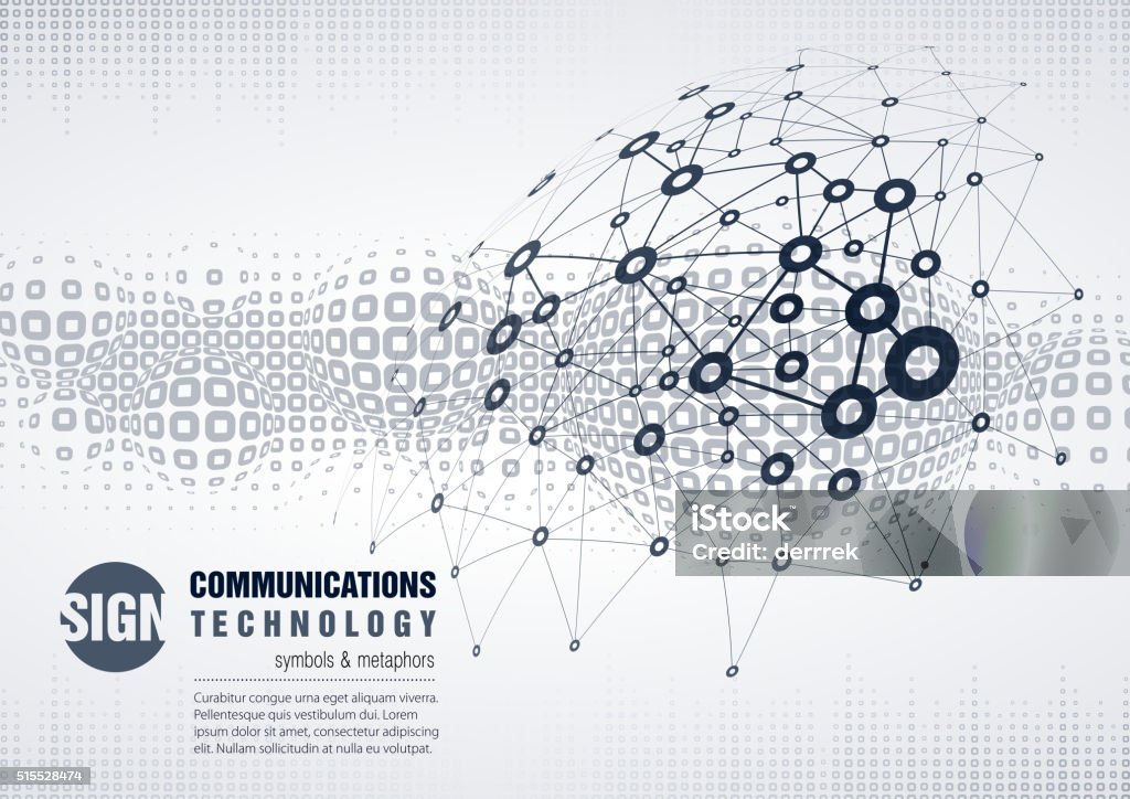 Comms Tech Computer Background Communications Technology Stock Illustration - Download Image Now ...
