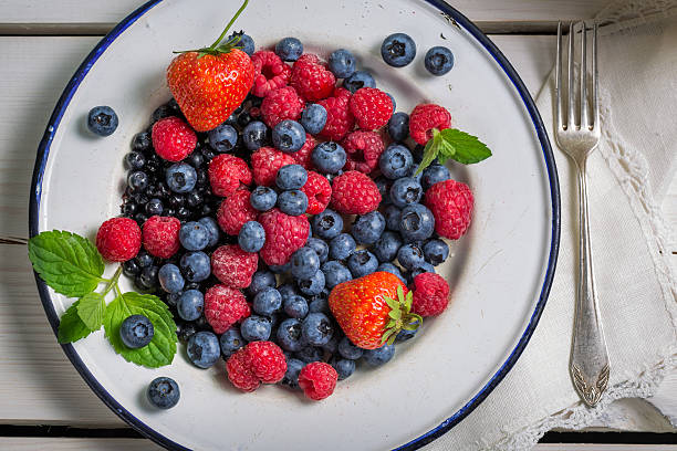 istock Fresh berry fruits with milk 515547501