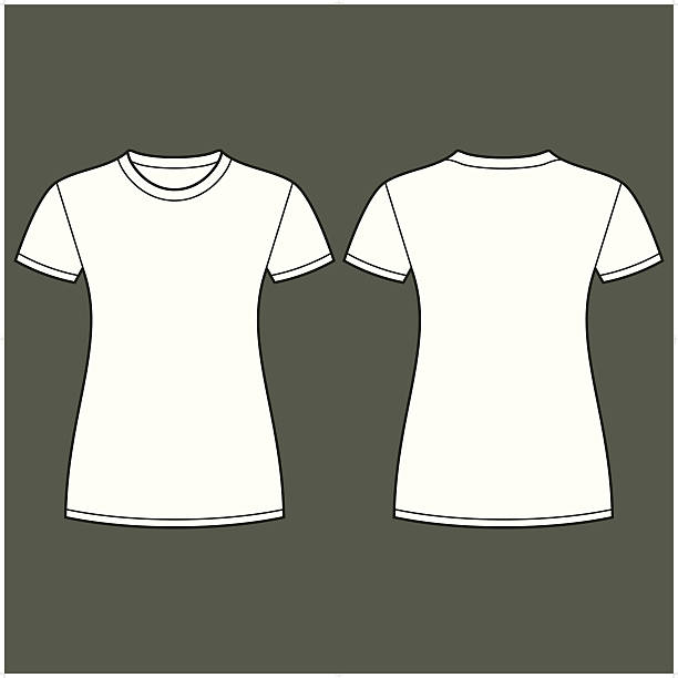 ilustraciones, imágenes clip art, dibujos animados e iconos de stock de plantilla de diseño de camiseta blancas - t shirt template shirt symbol
