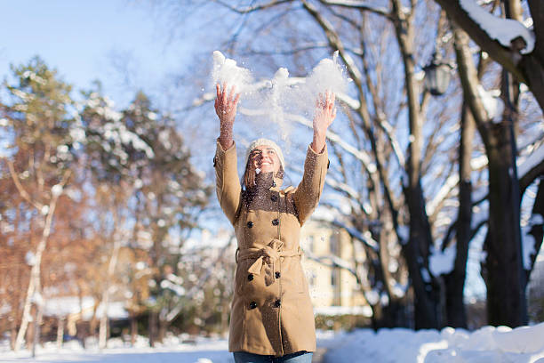 istock Young woman at winter 515552511