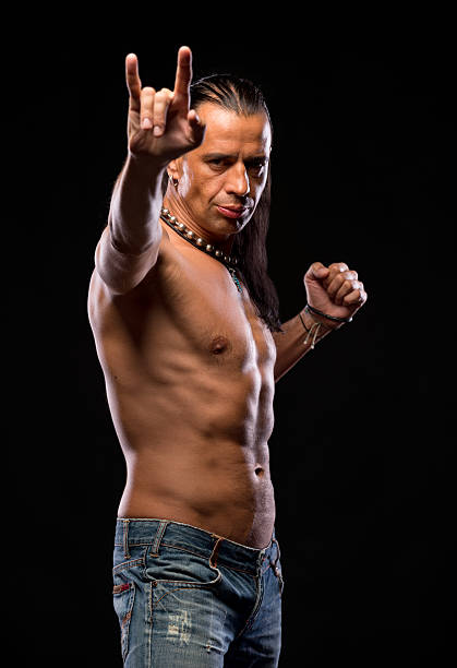 istock Young handsome man with naked torso 515553103