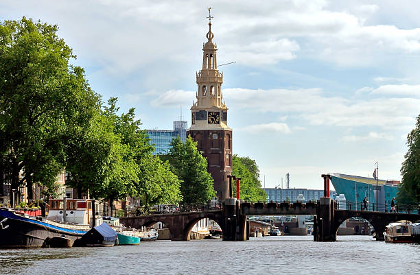 Canal and Western Church in Amsterdam