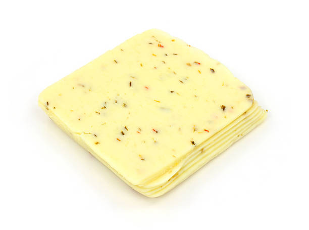 fettine di peperone jack formaggio - formaggio monterey jack foto e immagini stock