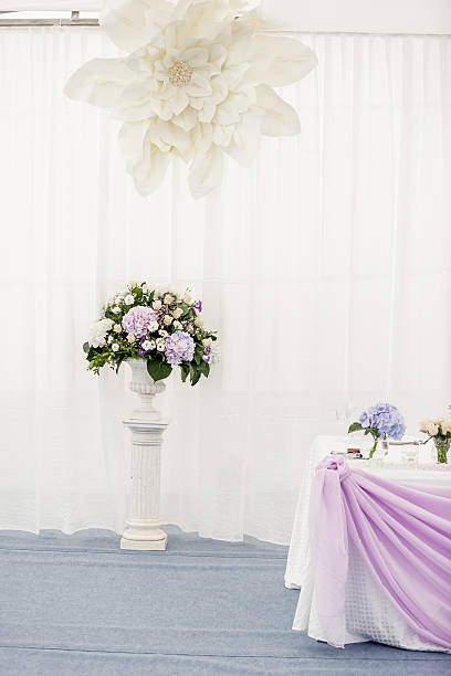 istock Beautiful flowers on table in wedding day 515579085