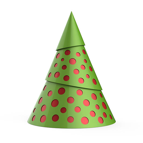 istock Green stylized Christmas tree with red decoration 515580177