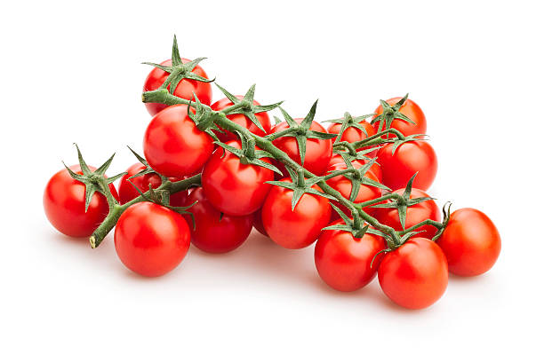 kirschtomaten tomaten - cherry tomato image raw colors stock-fotos und bilder