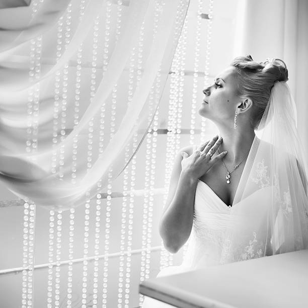 istock Gorgeous caucasian bride in beautiful dress 515582007