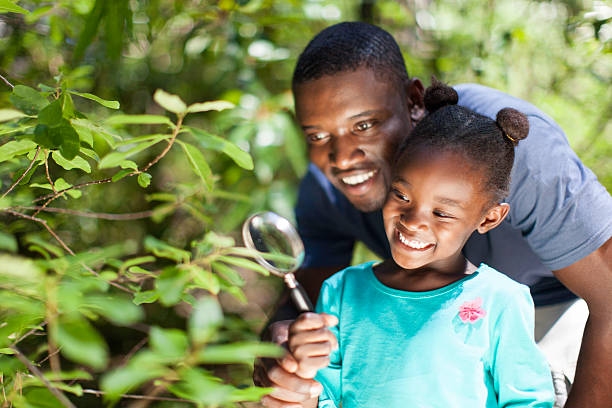 istock African father and daughter using a magnifying glass 515584233