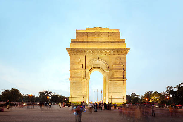 istock India Gate in New Dehli at dusk 515584593