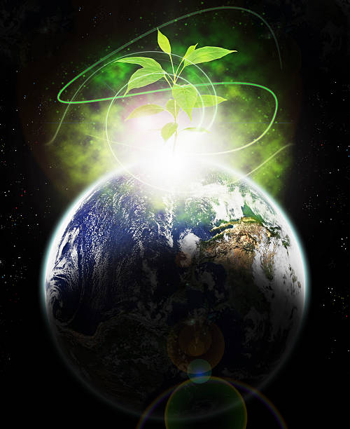 New Ecologic era rising with flare-Elements of this image furnished by NASA