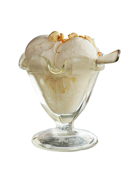 istock ice cream scoops  from coconut milk in glass 515586407