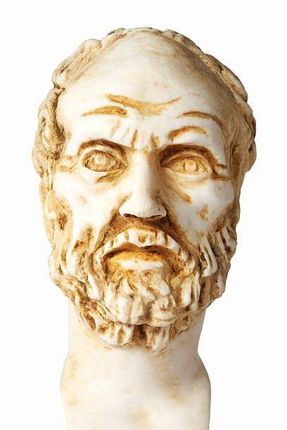 istock White marble bust of the greek philosopher Democritus 515592030