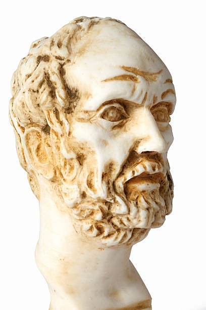 istock White marble bust of the greek philosopher Democritus 515592116