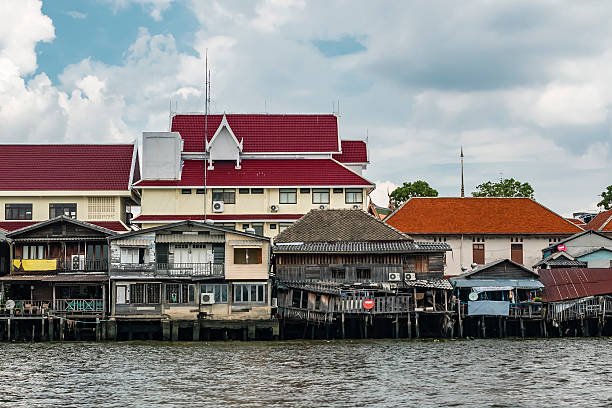 istock houses on stilts along the river in Bangkok. 515592316