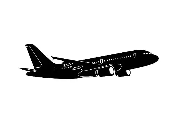 Vector illustration of jet airliner