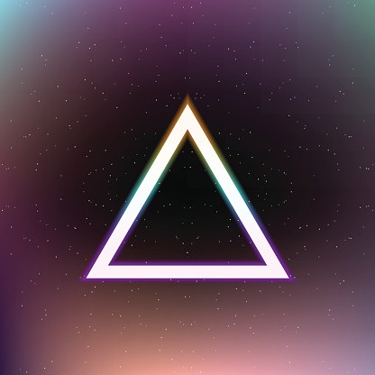 Abstract triangle in space.