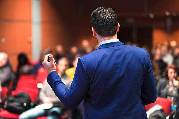 istock Public speaker giving talk at Business Event. 515594534