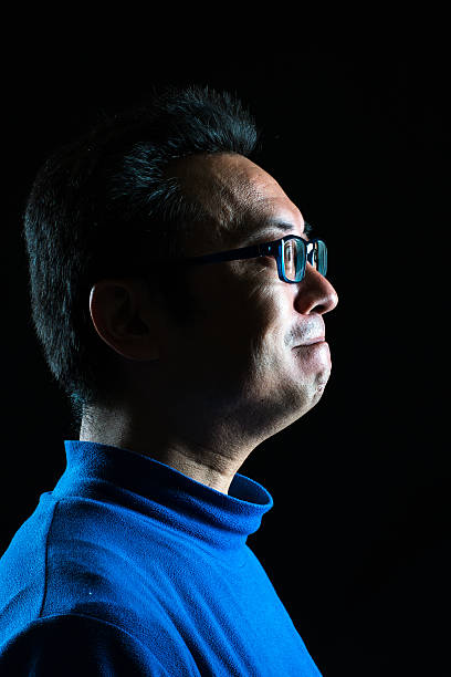 istock Profile of a middle aged Japanese man looking happy 515595848