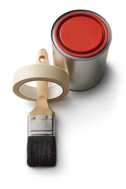 istock Paint: Paint Can, Brush and Tape Isolated on White Background 515596046