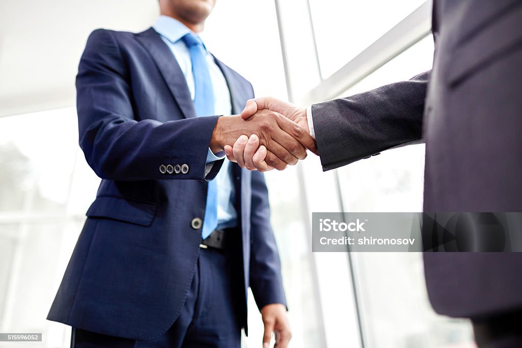 People shaking hands Handshake of two business people in the office Handshake Stock Photo
