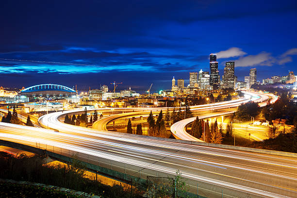 istock traffic on cityroad through modern buildings in seattle 515597950