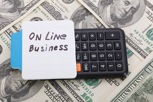 istock Text - online business. Business concept. 515598778