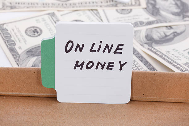 istock Text - online money. Business concept. 515599386