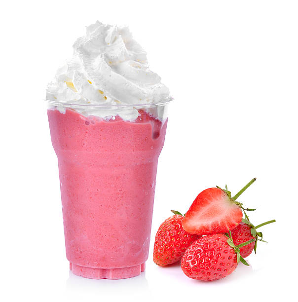 istock Strawberry smoothie  isolated on white background 515600446