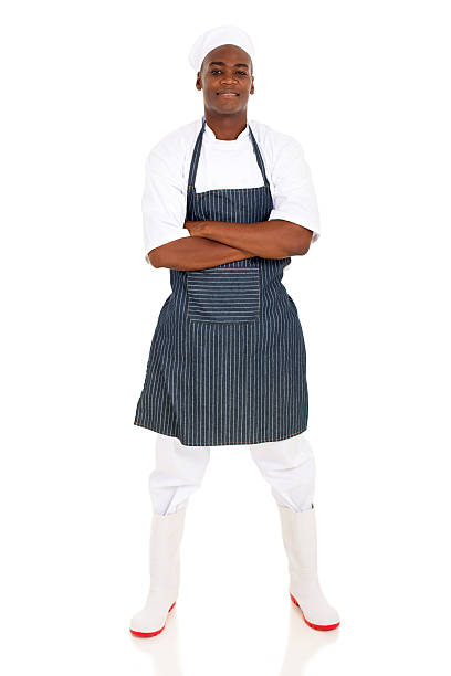 istock afro american butcher with arms crossed 515605434