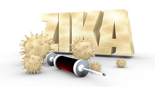 istock Zika desease, abstract virus models and syringe 515605482