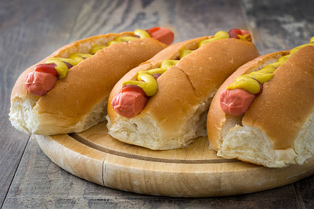 istock Hot dogs withketchup and mustard 515607218