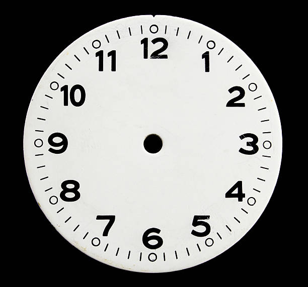 istock Old clock face of the clock on a black background 515607548