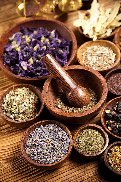 istock Alternative medicine, dried herbs 515627975