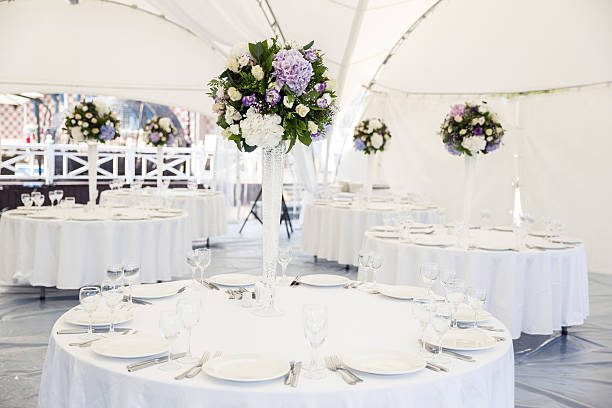 istock Beautiful flowers on table in wedding day 515630875