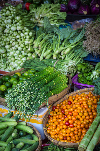 Various Fresh Vegetables in Market